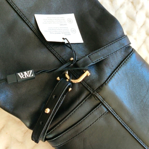 Zara 100% Leather High-Heel Over-the-Knee Boots - Picture 6 of 7